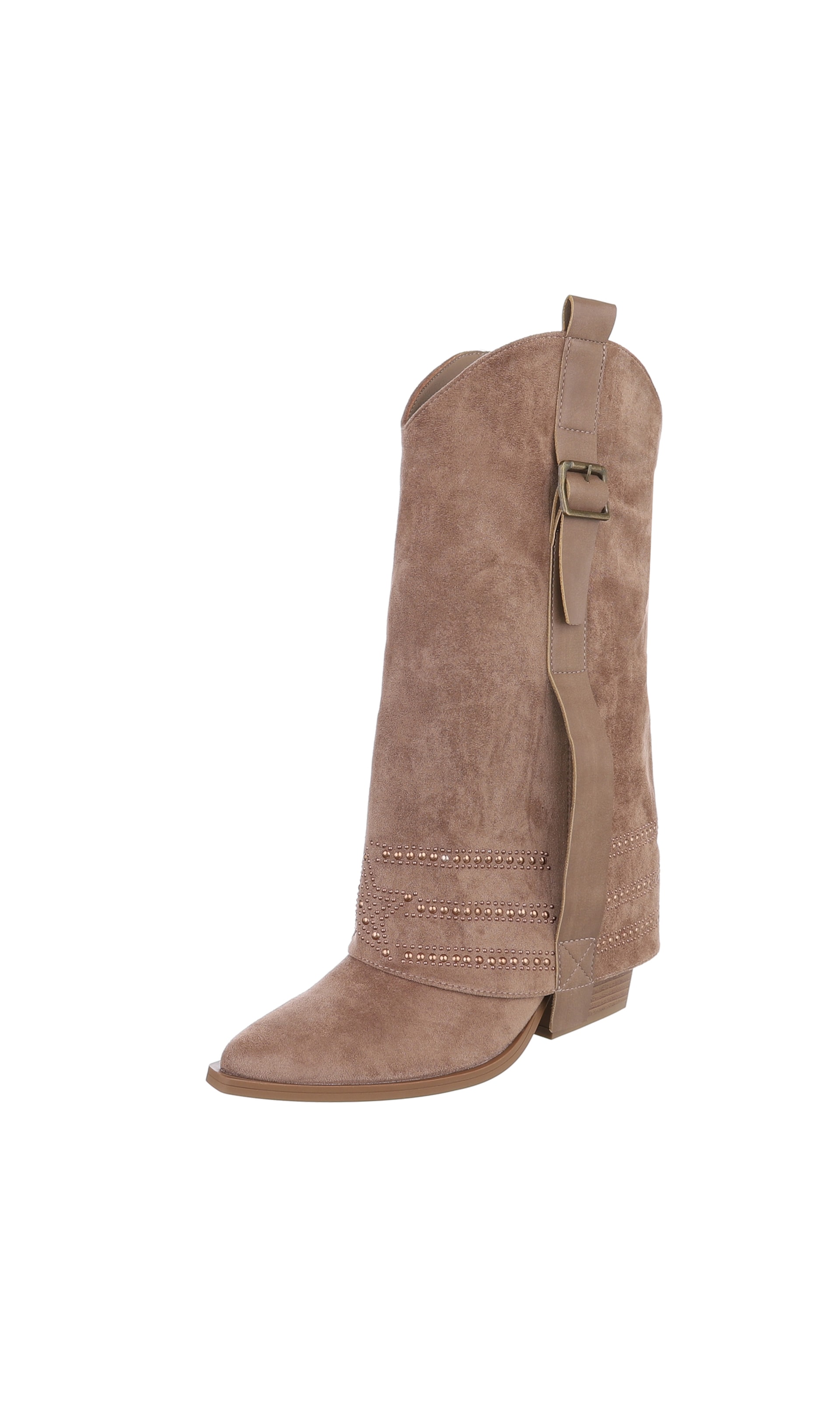 Ital-Design Cowboy Boots in Brown: front