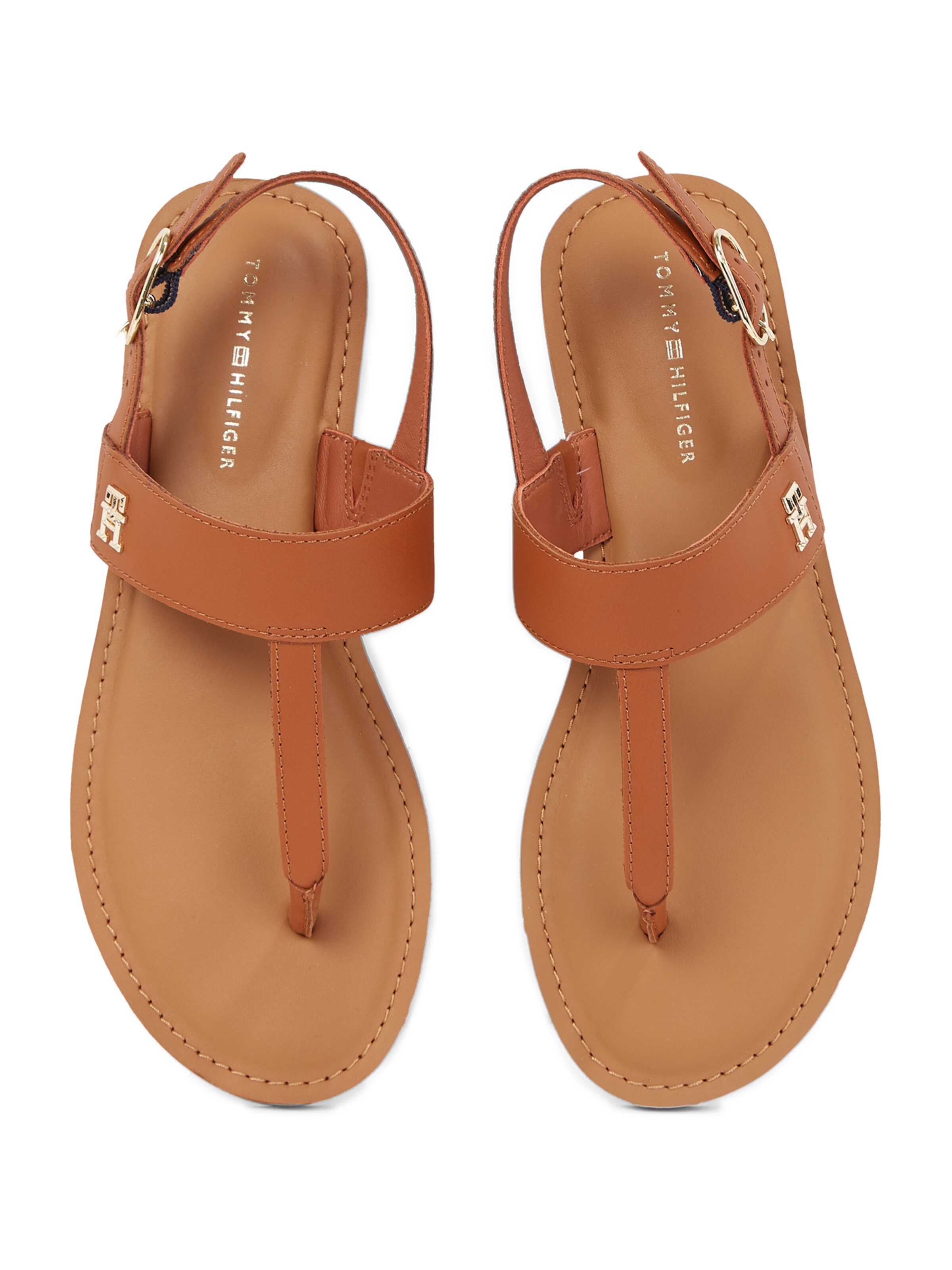 TOMMY HILFIGER T-bar sandals in Beige