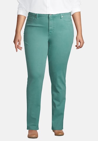 Lands‘ End Regular Jeans in Green: front