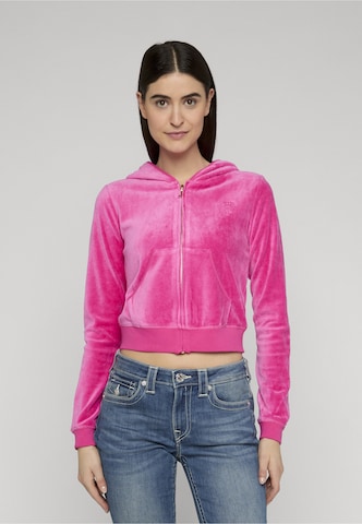 Juicy Couture - Sudadera con cremallera 'ROBYN' en rosa: frente