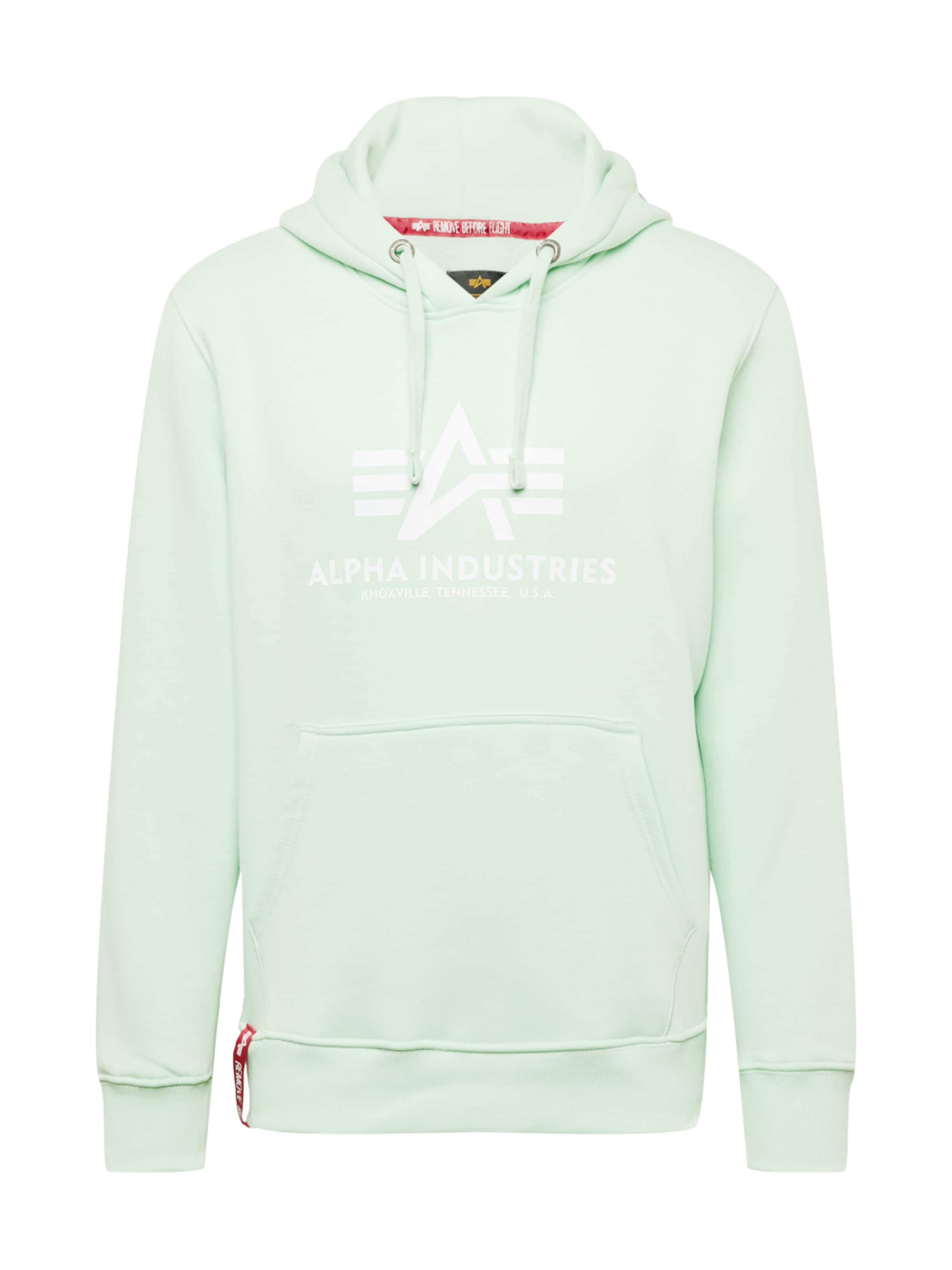 Bluză de molton de la ALPHA INDUSTRIES pe verde: față