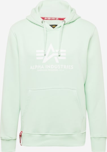 ALPHA INDUSTRIES Sweat-shirt en menthe / blanc, Vue avec produit