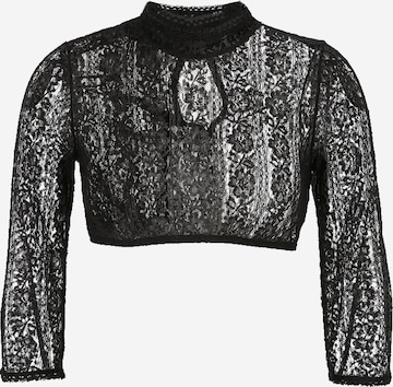 Blouse folklorique Krüger Madl en noir : devant