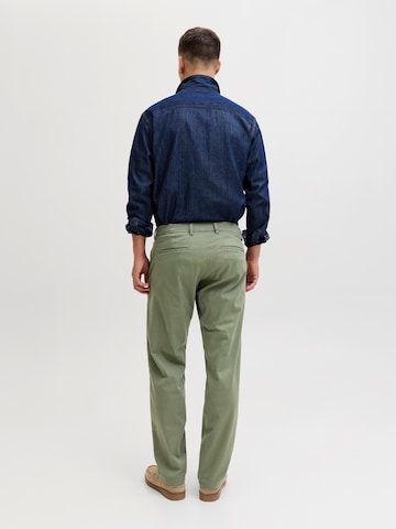 JACK & JONES Loosefit Lærredsbukser 'JPSTKane Dylan' i grøn