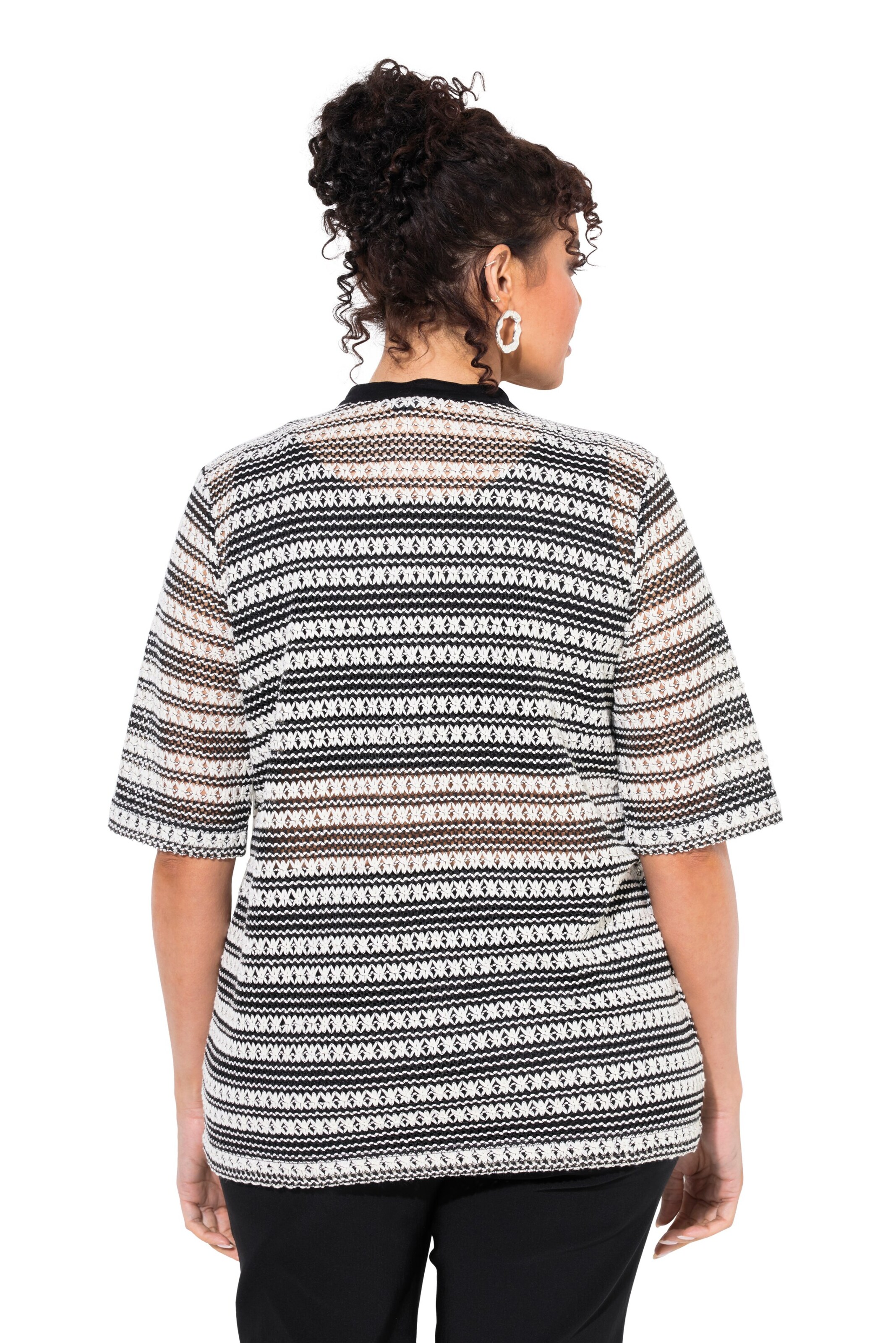 Ulla Popken Sweatshirt in Schwarz