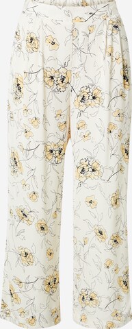 MSCH COPENHAGEN Wide leg Pleat-Front Pants 'Adonia' in White: front