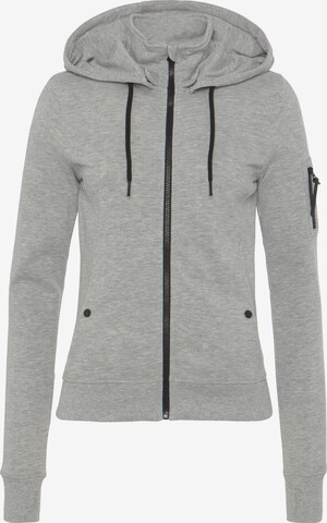 ALPENBLITZ Sweatjacke 'French Terry' in Grau: predná strana