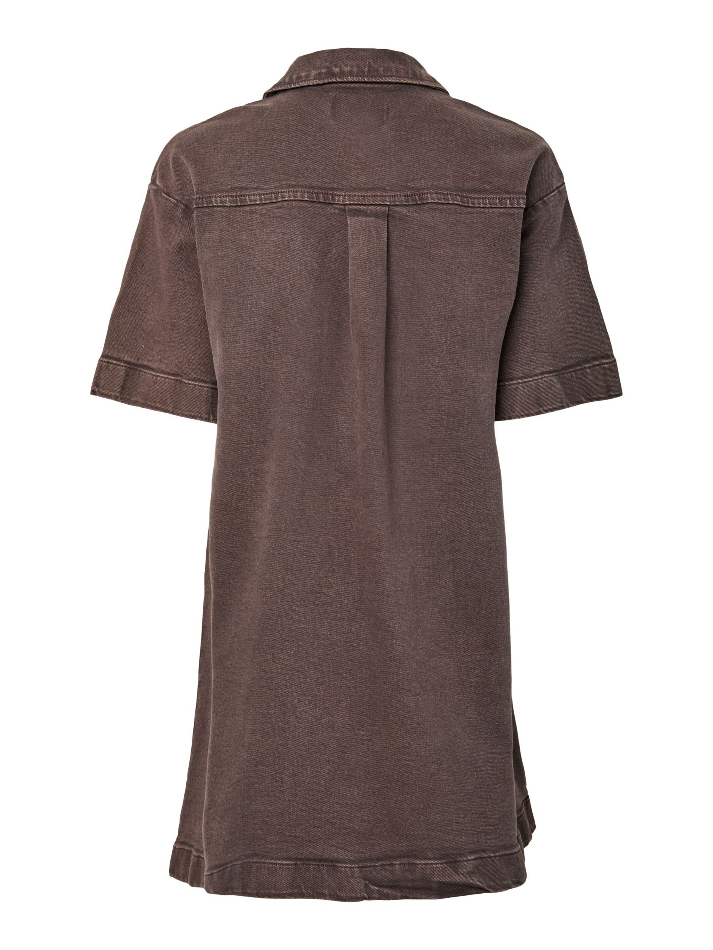 PIECES Jurk 'SELMA' in Bruin