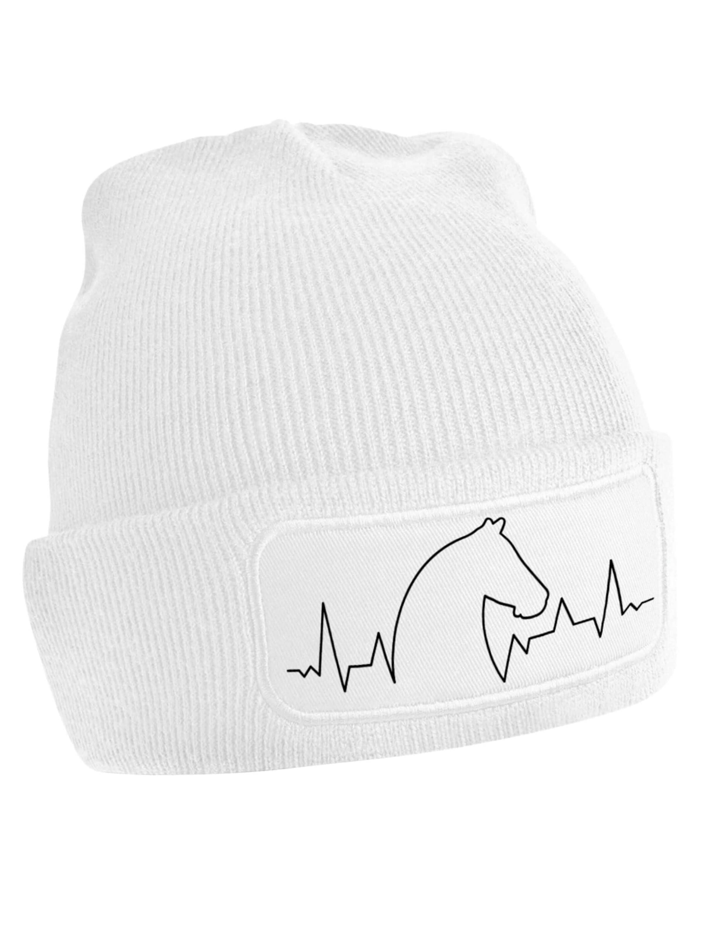 Youth Designz Mütze 'Heartbeat Pferd'‌‌‌‌‌‌‌‌‌ in Weiß