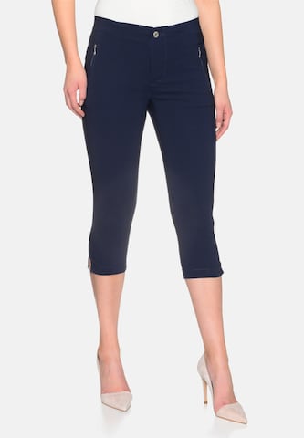 Coupe slim Pantalon 'Macau Bengalin' STOOKER WOMEN en bleu : devant