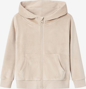 NAME IT Zip-Up Hoodie in Beige: front