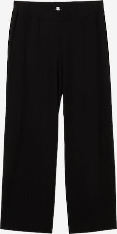 Wide Leg Pantalon TOM TAILOR en noir : devant