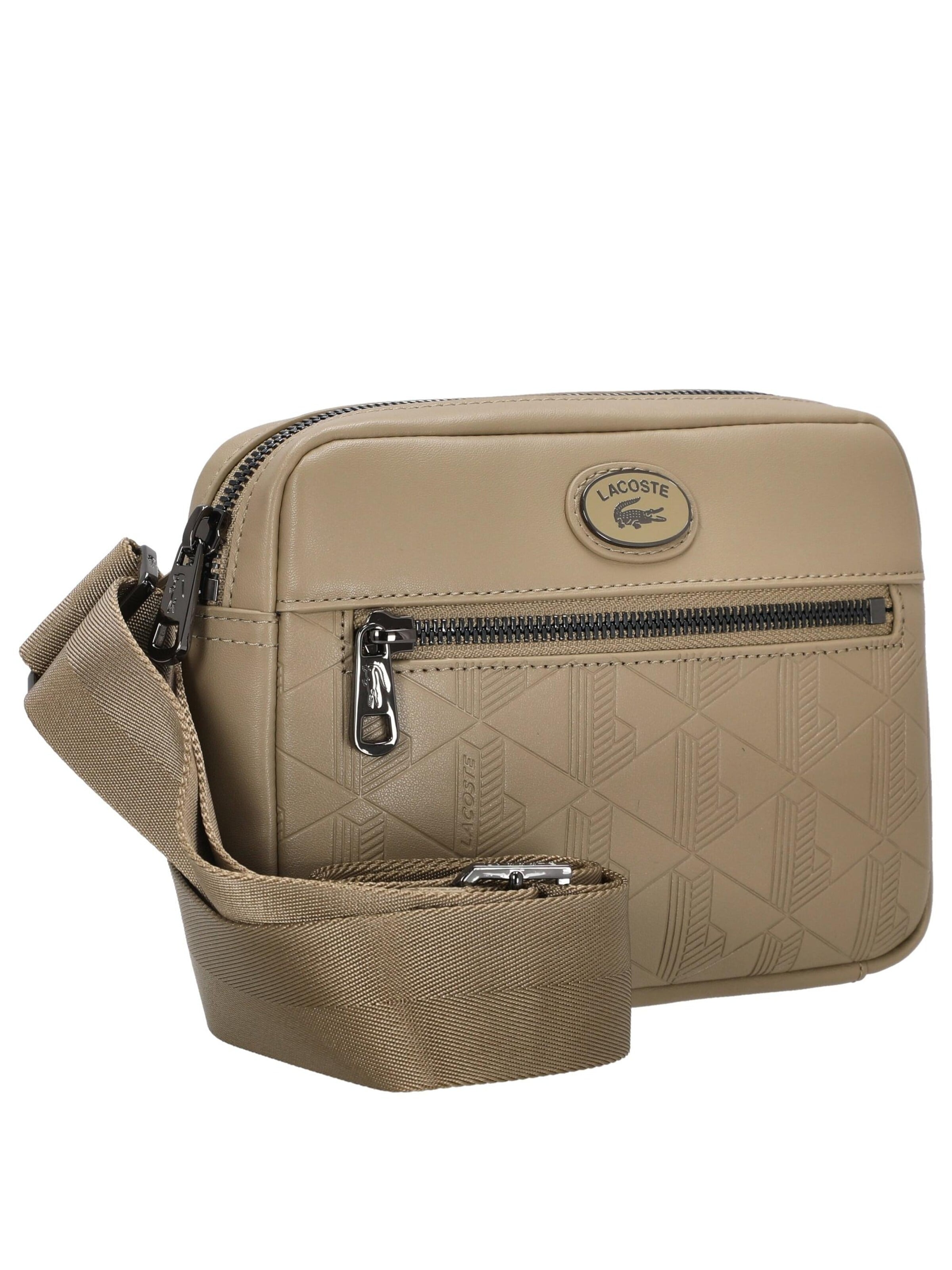 LACOSTE Crossbody Bag 'Nomogramme' in Beige
