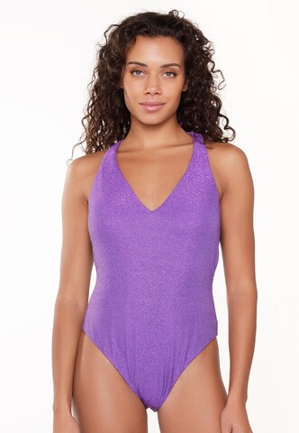 LingaDore Swimsuit in Purple: front