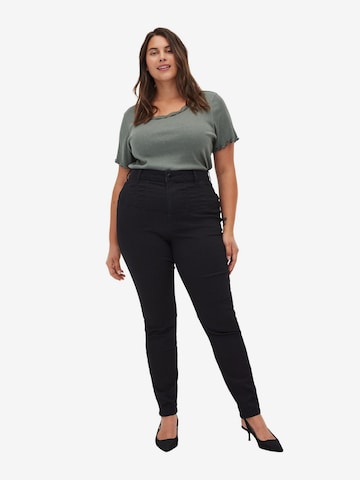 Zizzi Slimfit Farmer 'Bea' - fekete