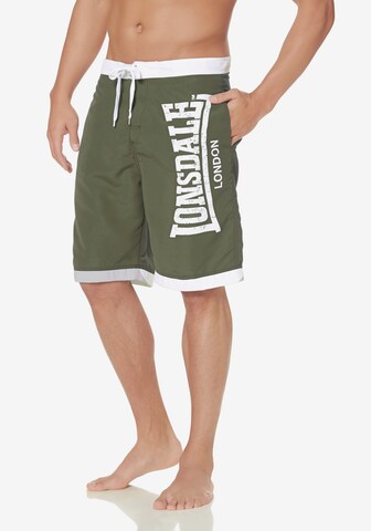 LONSDALE Board Shorts in Green: front
