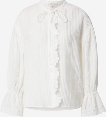 Cream Blouse 'Rucca' in White: front