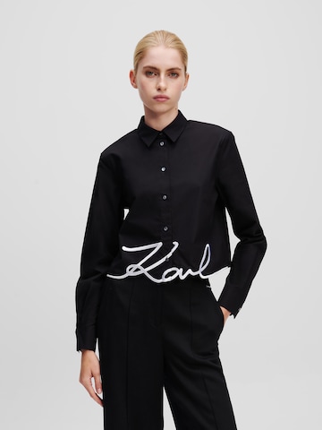 Camicia da donna di Karl Lagerfeld in nero: frontale
