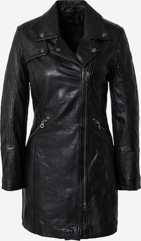 Gipsy Between-Seasons Coat 'Carola' in Black: front