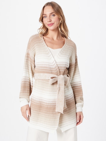 In The Style Knit Cardigan 'JAC JOSSA' in Brown: front