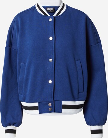 Urban Classics Zip-Up Hoodie in Blue: front