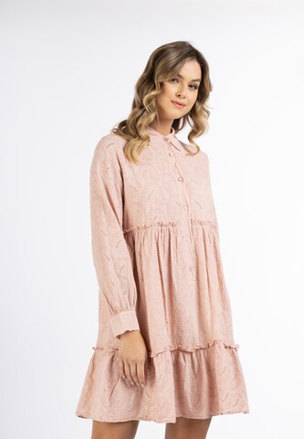 DreiMaster Vintage - Vestido camisero en rosa: frente