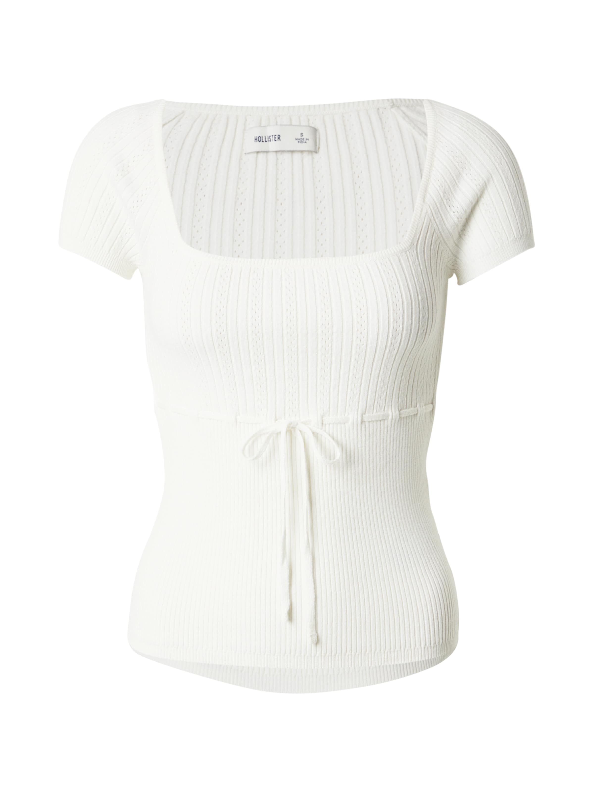 Pulover de la HOLLISTER pe alb: față