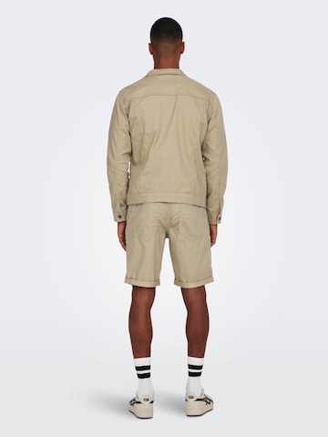 Only & Sons Regular Pants 'Ply' in Beige
