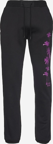 Just Rhyse Tapered Hose 'Just Rhyse Night in Paradise' in Schwarz: Vorderseite