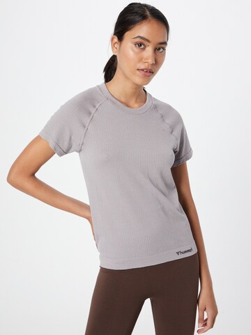 T-shirt fonctionnel Hummel en gris : devant