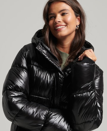 Superdry - Sobretudo de inverno em preto