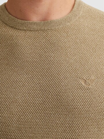 Pullover 'Pullover in cotton/modal with ribbed collar' di PME Legend in beige