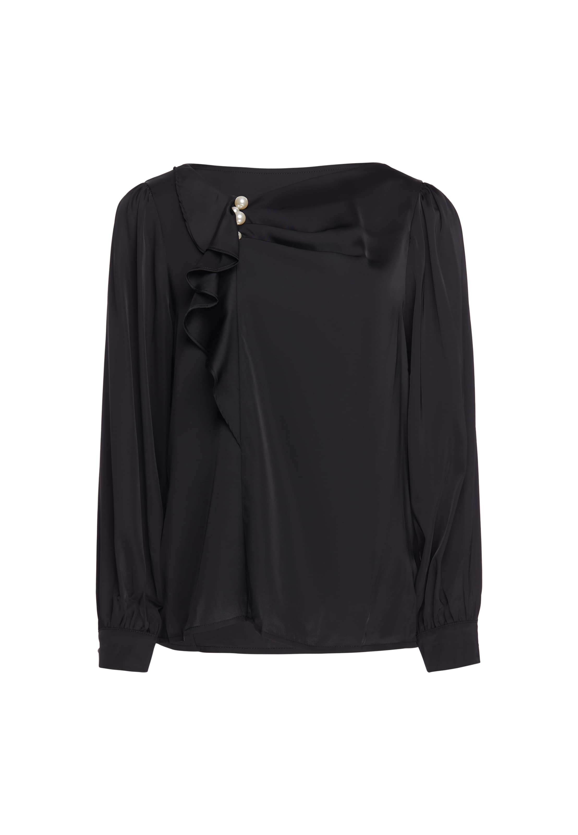 usha BLACK LABEL Blouse in Zwart: voorkant