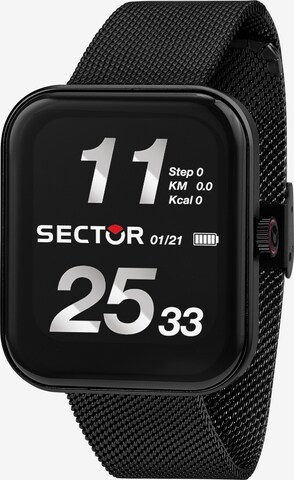 SECTOR Smartwatch in Schwarz: predná strana