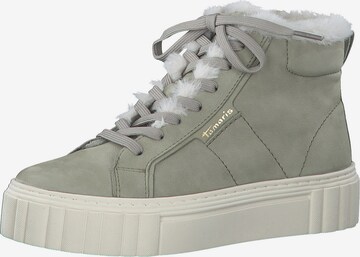 TAMARIS - Botines con cordones en verde: frente