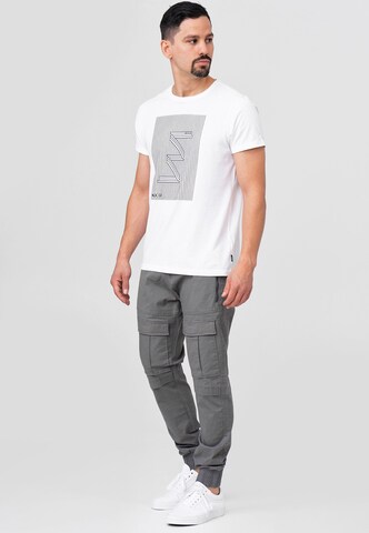 INDICODE JEANS Regular Cargobroek 'Dennis' in Grijs
