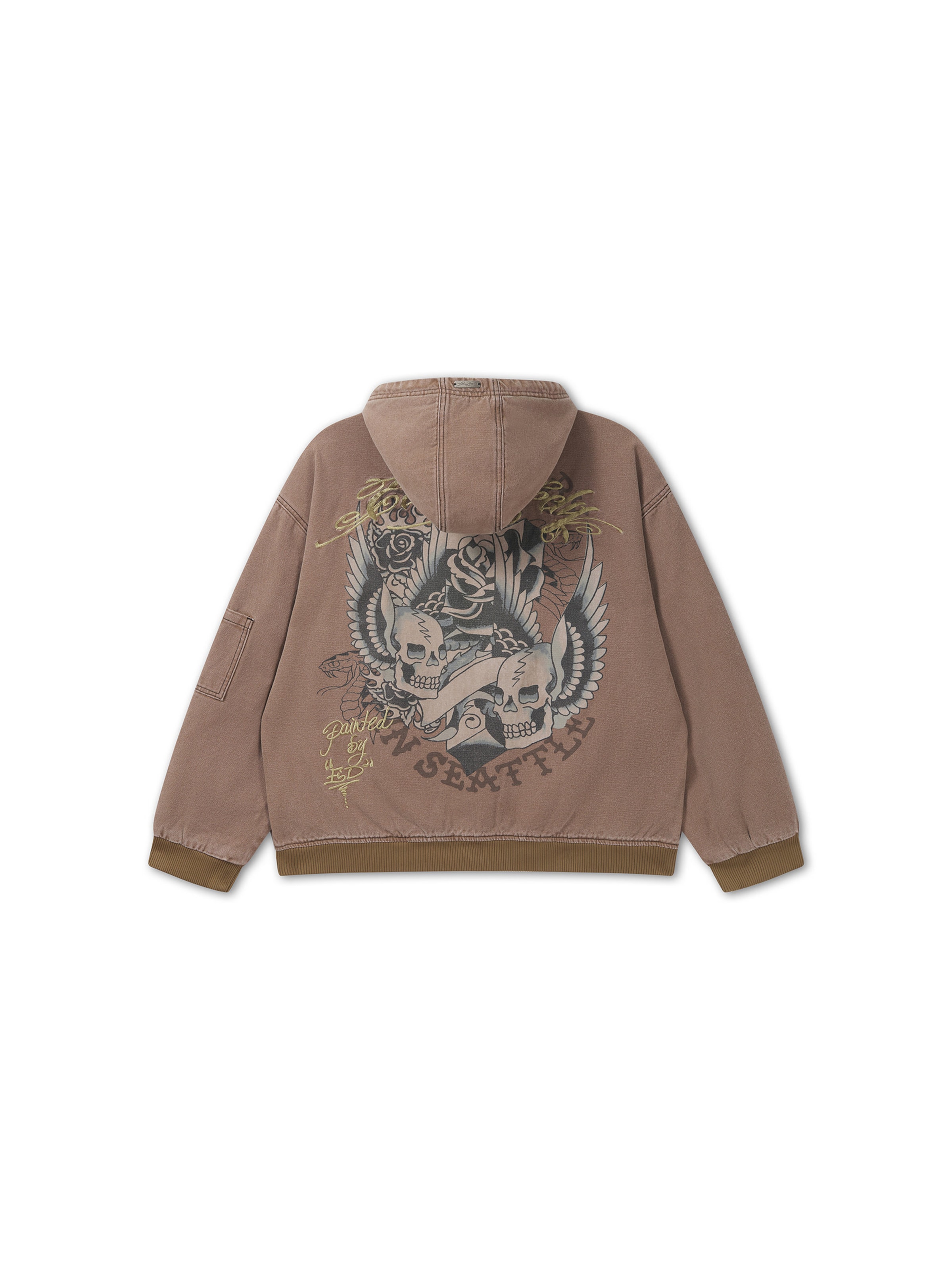 Veste d’hiver Ed Hardy en marron