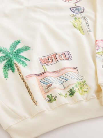 Next Sweatshirt 'Summer Motel' in Beige