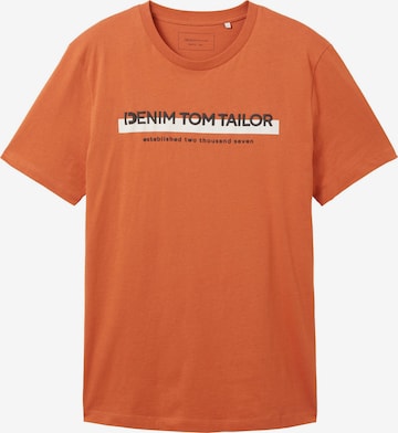 Tricou de la TOM TAILOR DENIM pe portocaliu: față