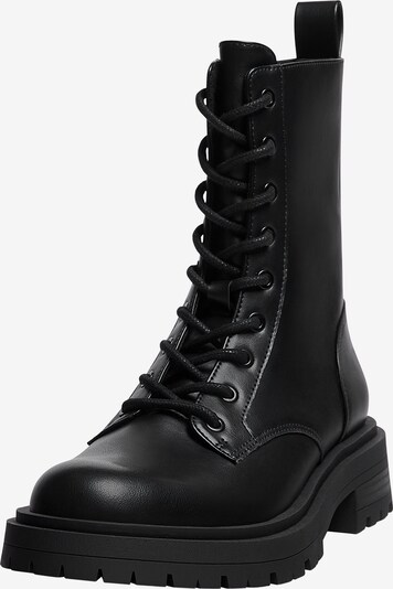 Pull&Bear Bottines à lacets en noir, Vue avec produit