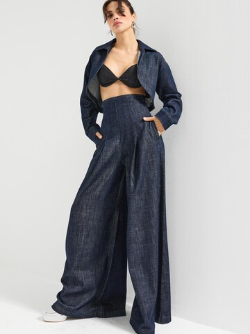 IT'S BASIC Wide leg Jeans 'PALAZZO HIGH RISE JEANS' in Blue