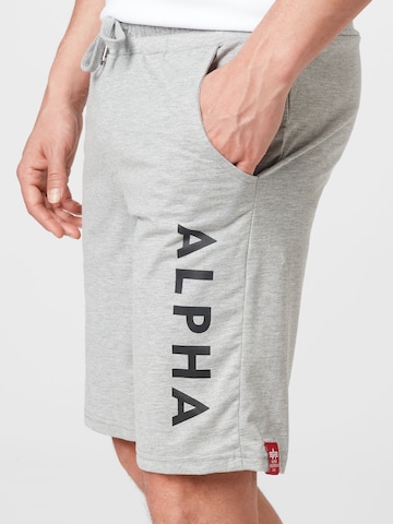 ALPHA INDUSTRIES Regular Pants in Grey