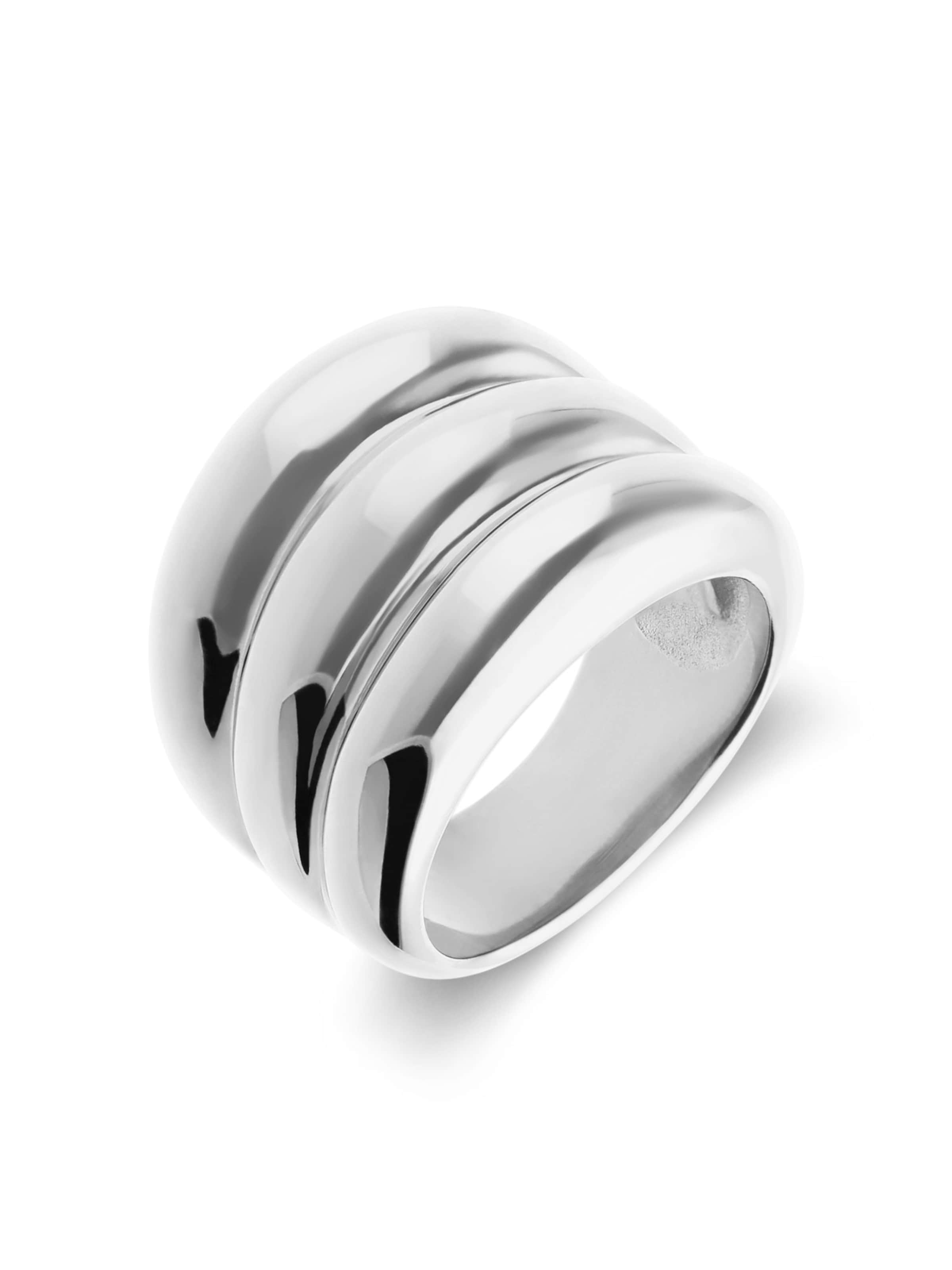 Lucardi Ring 'Klassisch' in Silber: Vorderseite