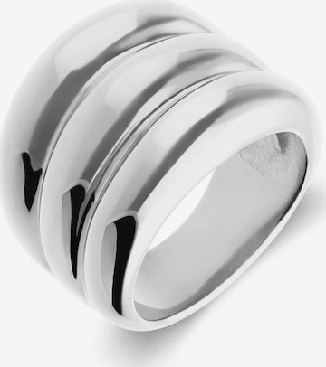 Lucardi Ring 'Klassisch' in Silver: front
