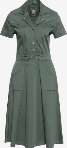 Queen Kerosin Dress in Green: front