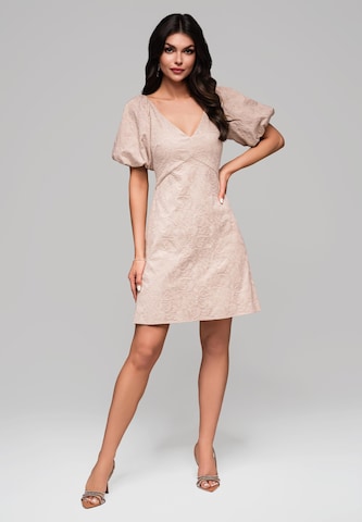 Robe Ombre en beige : devant