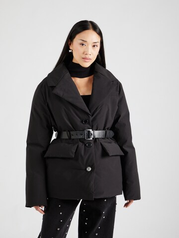 Hoermanseder Between-seasons coat in Black: front