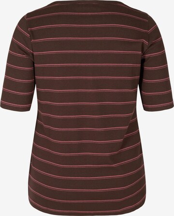 T-shirt 'Efazile' Zizzi en marron