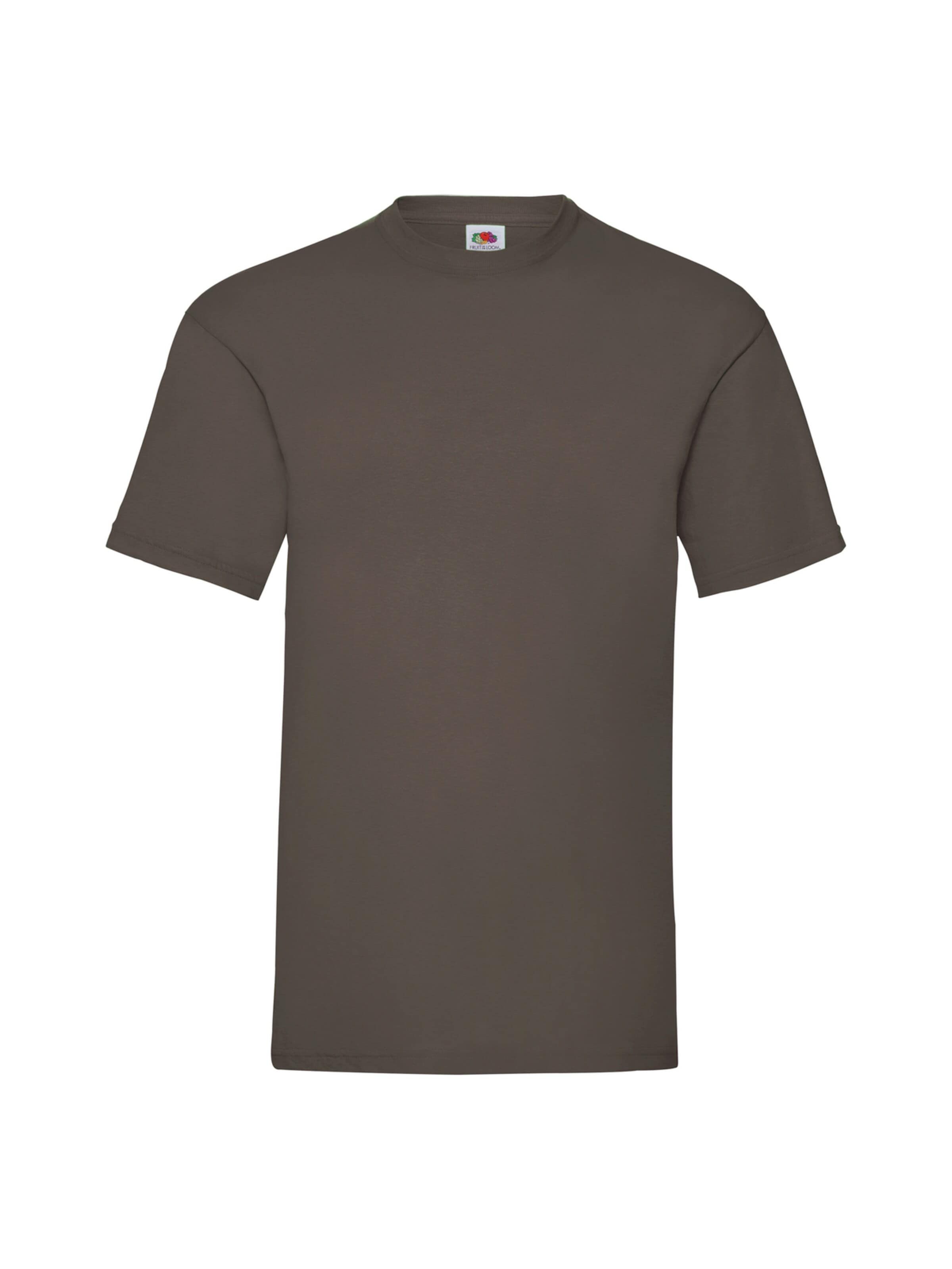 FRUIT OF THE LOOM Shirts 'T-shirt' i brun: forside