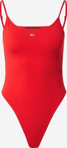 Tommy Jeans Shirt Bodysuit 'ESSENTIAL' in Red: front